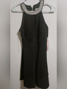 NWT Emerald Sundae Black Rhinestone Dress - Juniors S